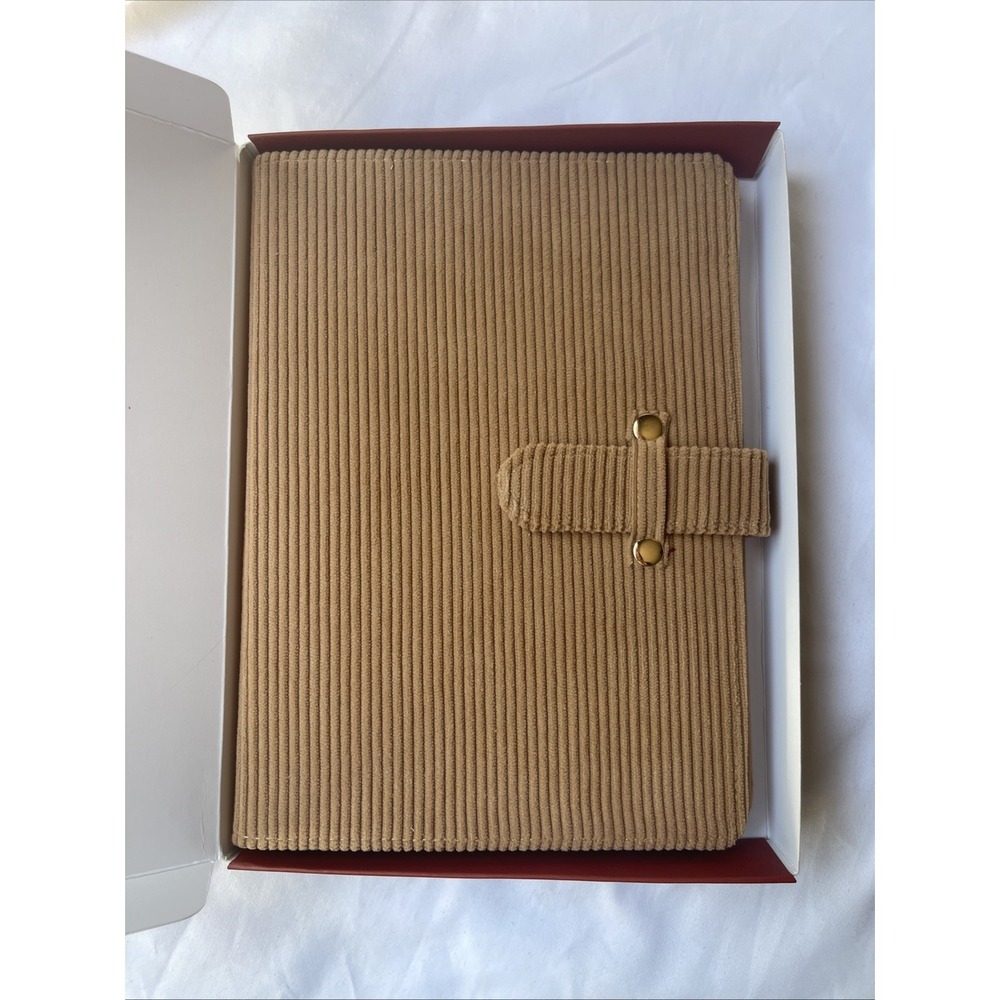 Archer & Olive A5 Journal Cover Layered Lands | Hand Sewn |Corduroy Tan - Picture 2 of 7